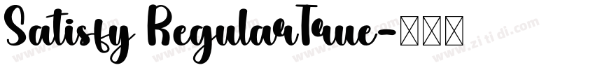 Satisfy RegularTrue字体转换
